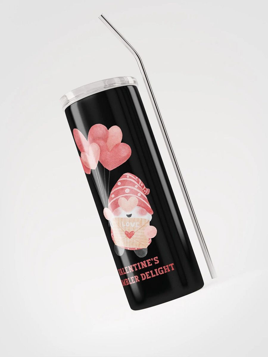 Cupid Gnome Valentine's Tumbler Delight: Eco-Friendly Love in Every Sip product image (3)