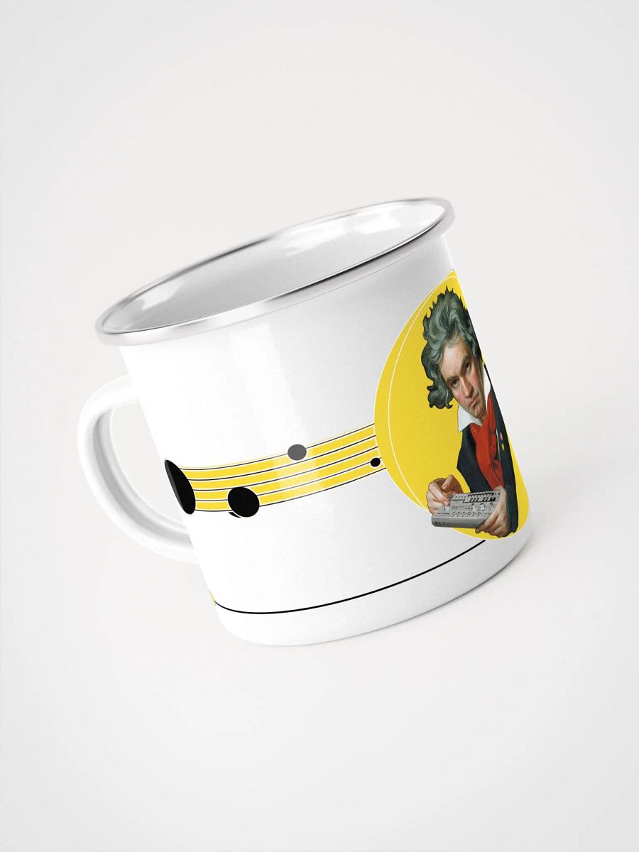Roland van Beethoven by Frank Fonik (TB 303), Techno EDM Enamel Mug product image (3)