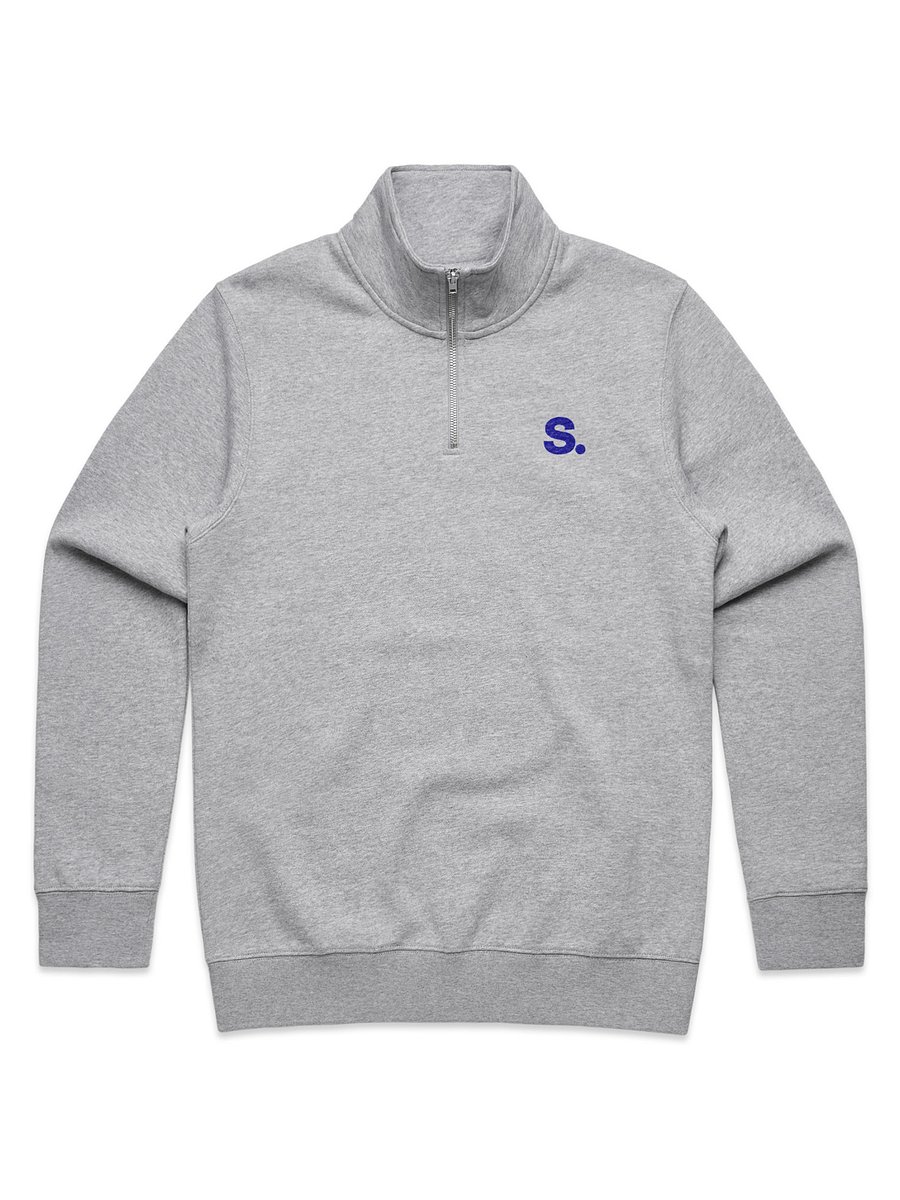 S. Half Zip Grey Crewneck product image (1)