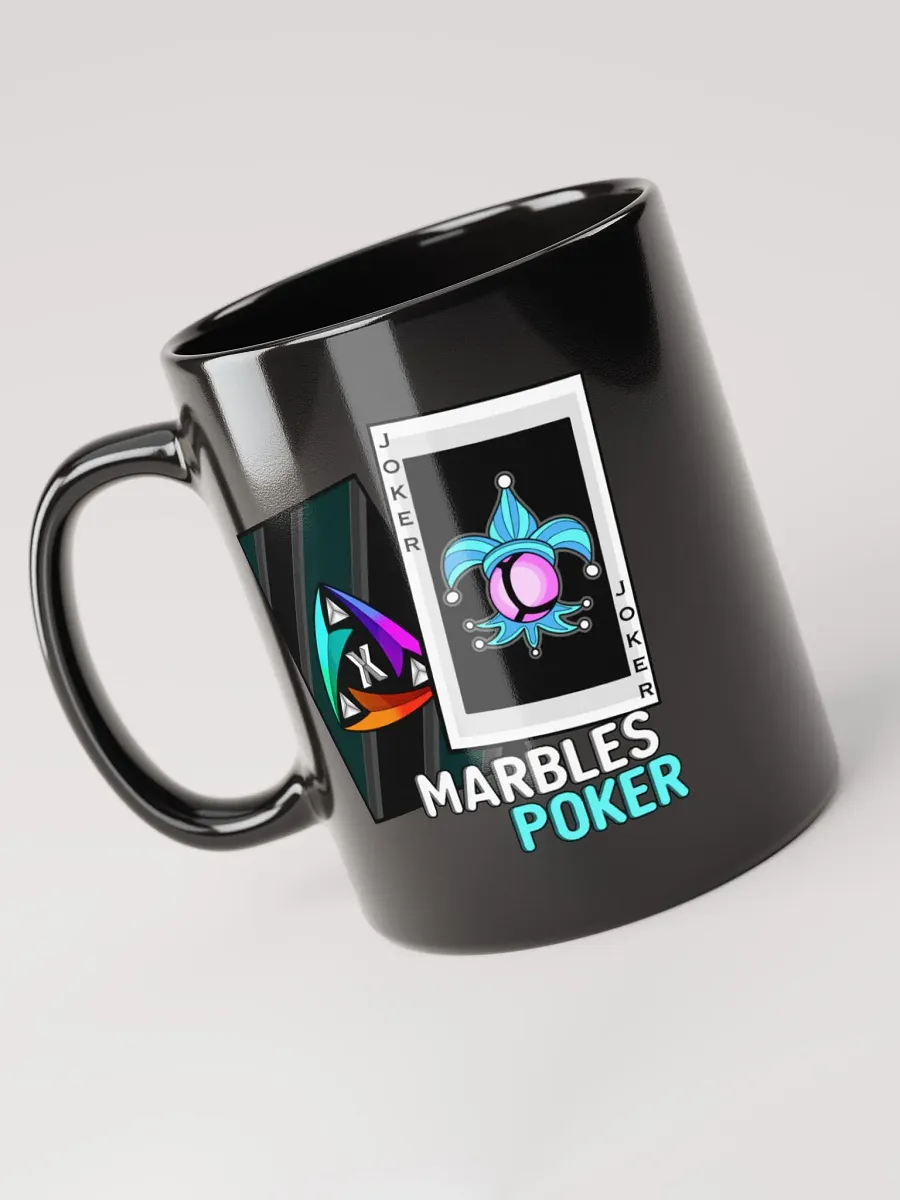 Marbles Poker V2 Black Glossy Mug product image (7)