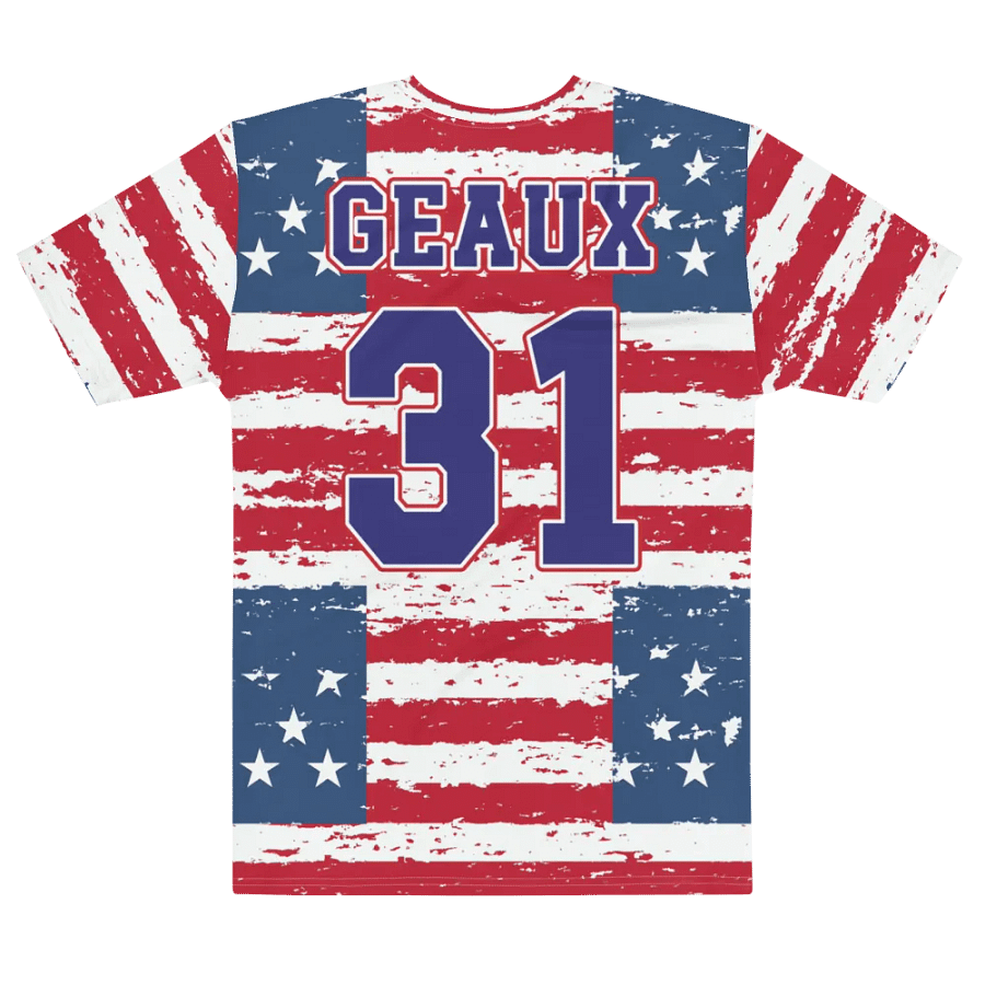 Geaux 31 (On Back) - Flag Style Pattern Tee product image (5)