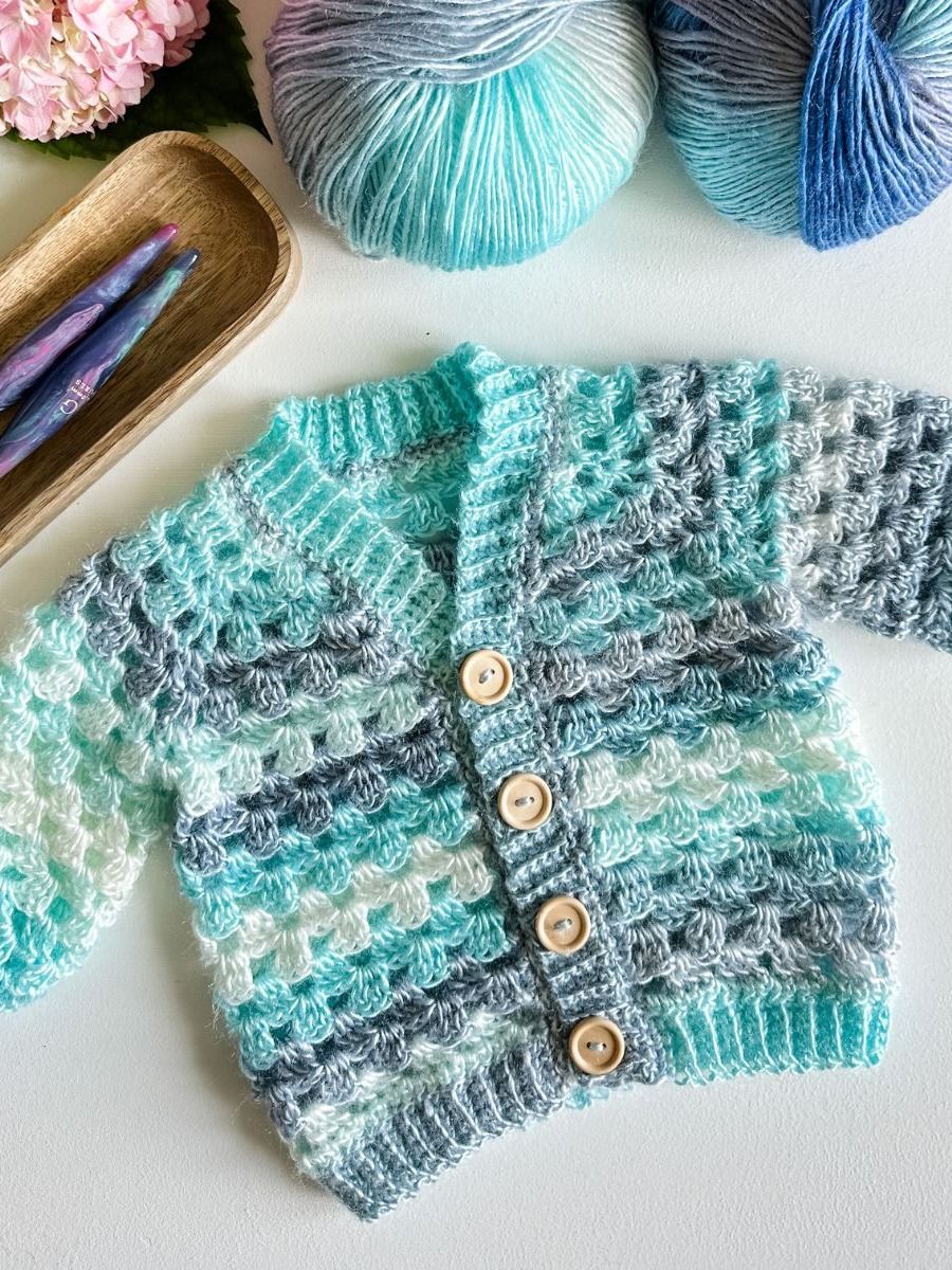 Mini Pop Cardigan Crochet Pattern product image (5)