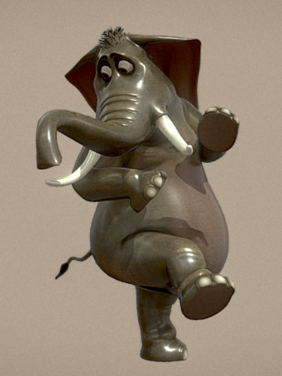 Funny Elephant 3D Model with Dance Animations product image (2)