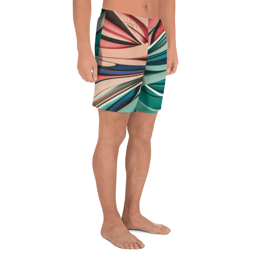 Abstract Geometric Athletic Long Shorts in Vibrant Colors (2XS-6XL) product image (5)