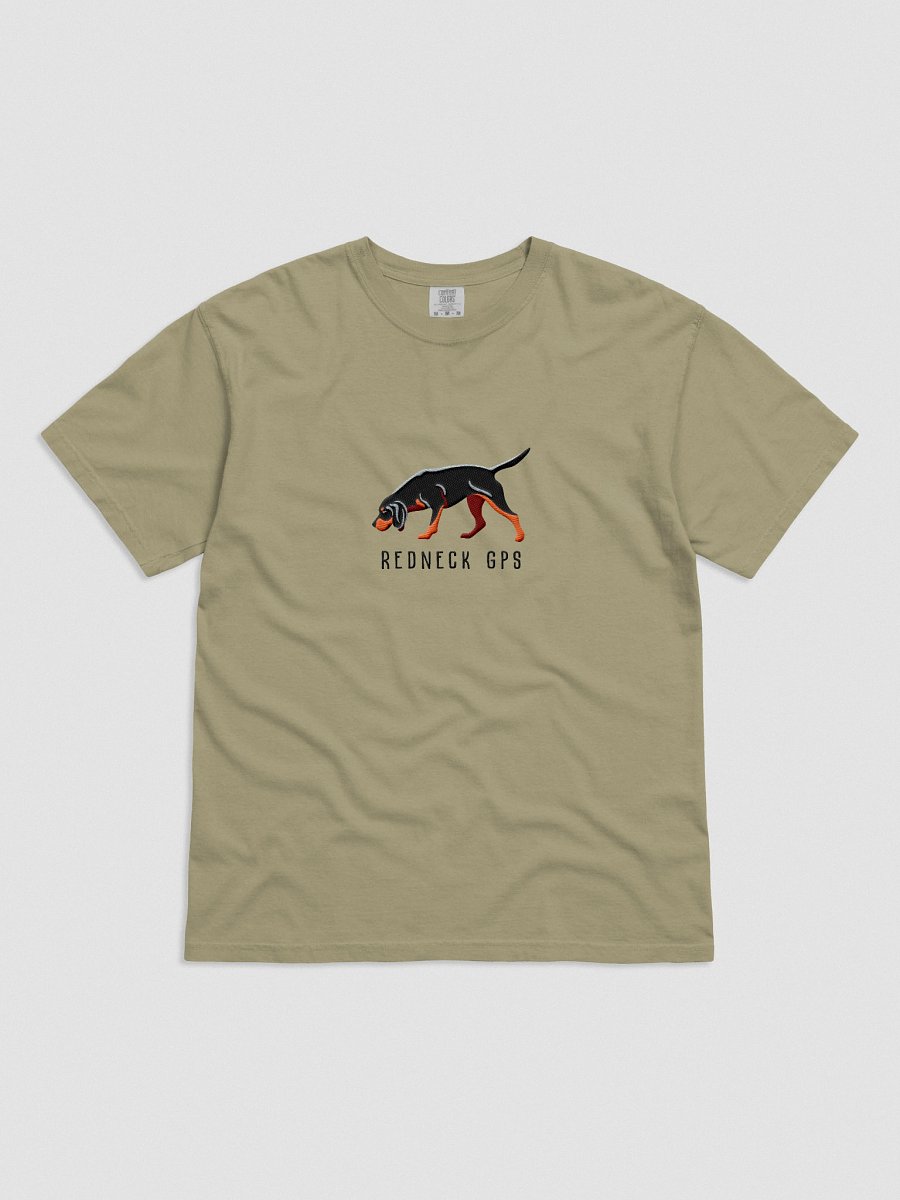 Redneck GPS T-Shirt(Embroidered) of a Black & Tan Coonhound product image (2)