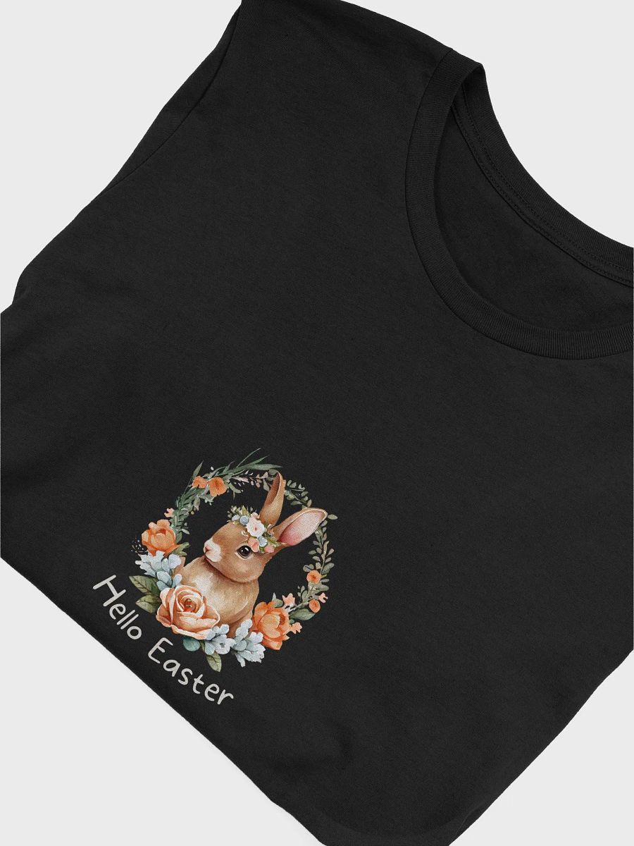 Easter Bunny Floral Wreath T-Shirt product image (5)