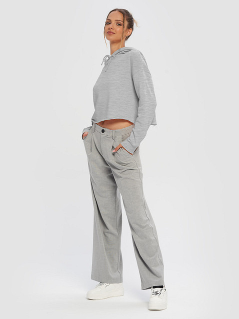 Photo showing Independent Trading Co. Women’s Lightweight Cropped Hoodie