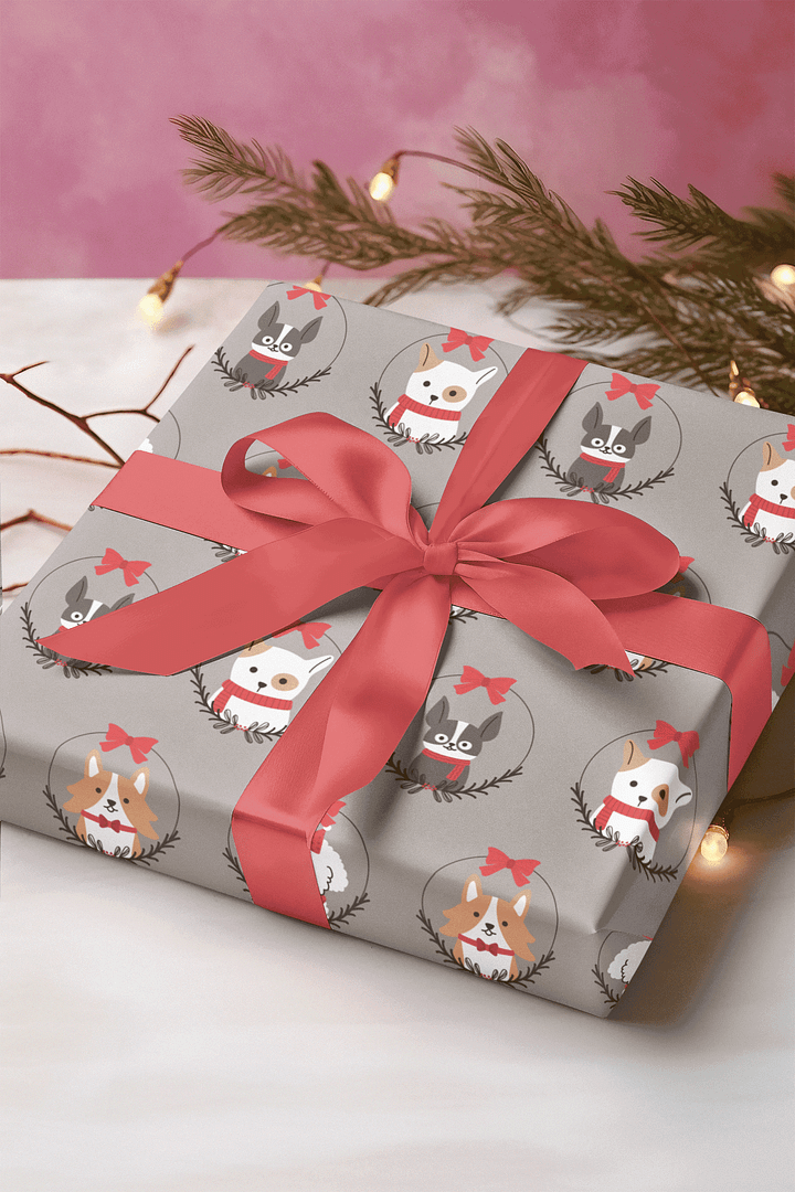 Puppy Love Christmas Wrapping Paper product image (1)