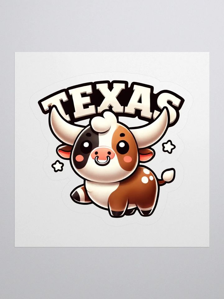 Adorable Texas Sticker with a Longhorn product image (3)
