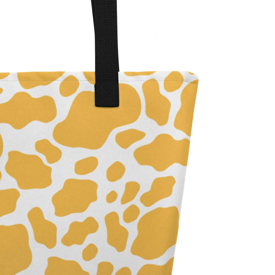 Cow Print Tote bag with Pocket - Yellow product image (4)