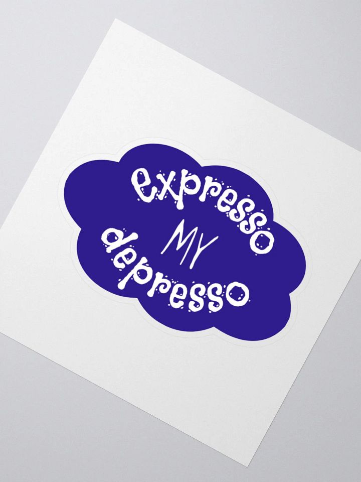 Expresso my Depresso Sticker, Purple Cloud product image (4)