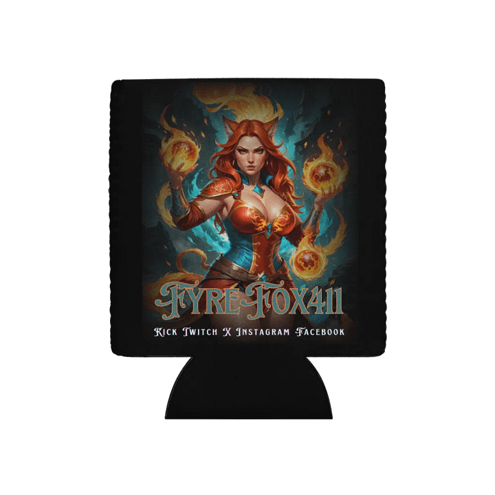 FyreFox411: Flaming Fantasy Can Cooler product image (1)