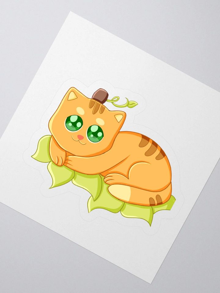 Pumpkin Cat Kiss Cut Sticker product image (4)