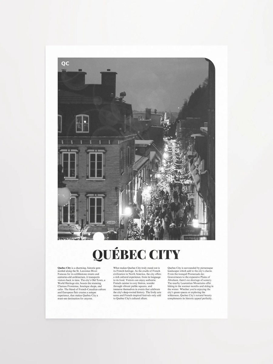 Quebec City 02 Newspaper Poster product image (5)
