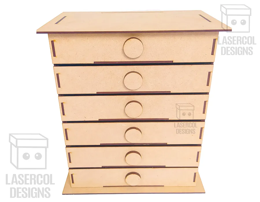 6 Drawers Desk Organizer - Laser Cut Files product image (2)