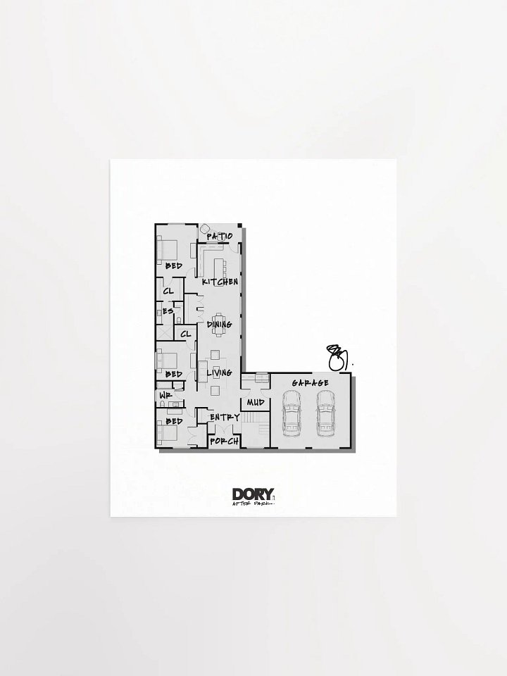Alphabet Floor Plan Poster - L product image (1)