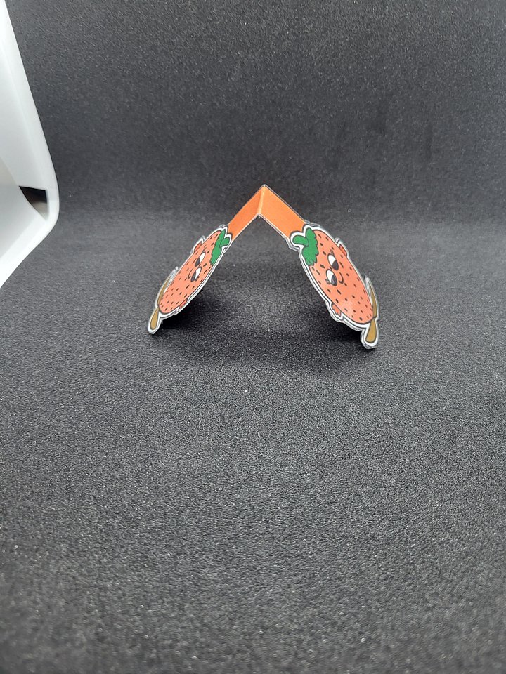 Cute Cartoon Ms Strawberry Character Magnetic Laminated Bookmark for Foodies product image (2)