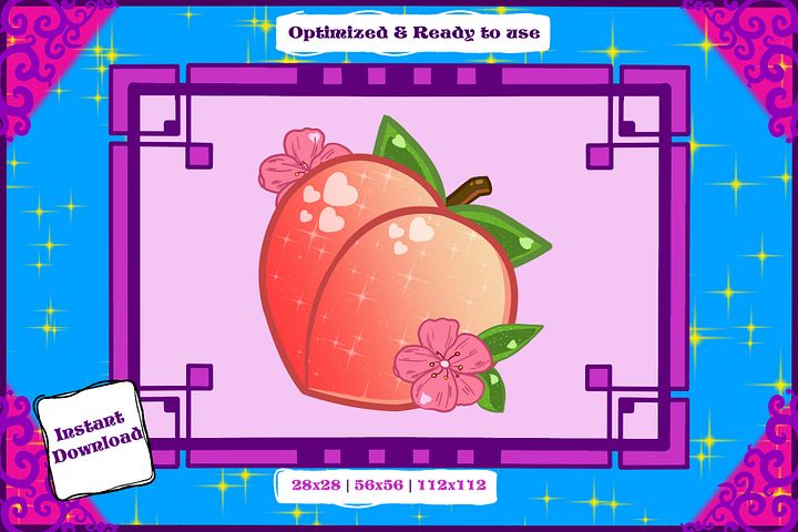 Sparkly Peach emote product image (1)