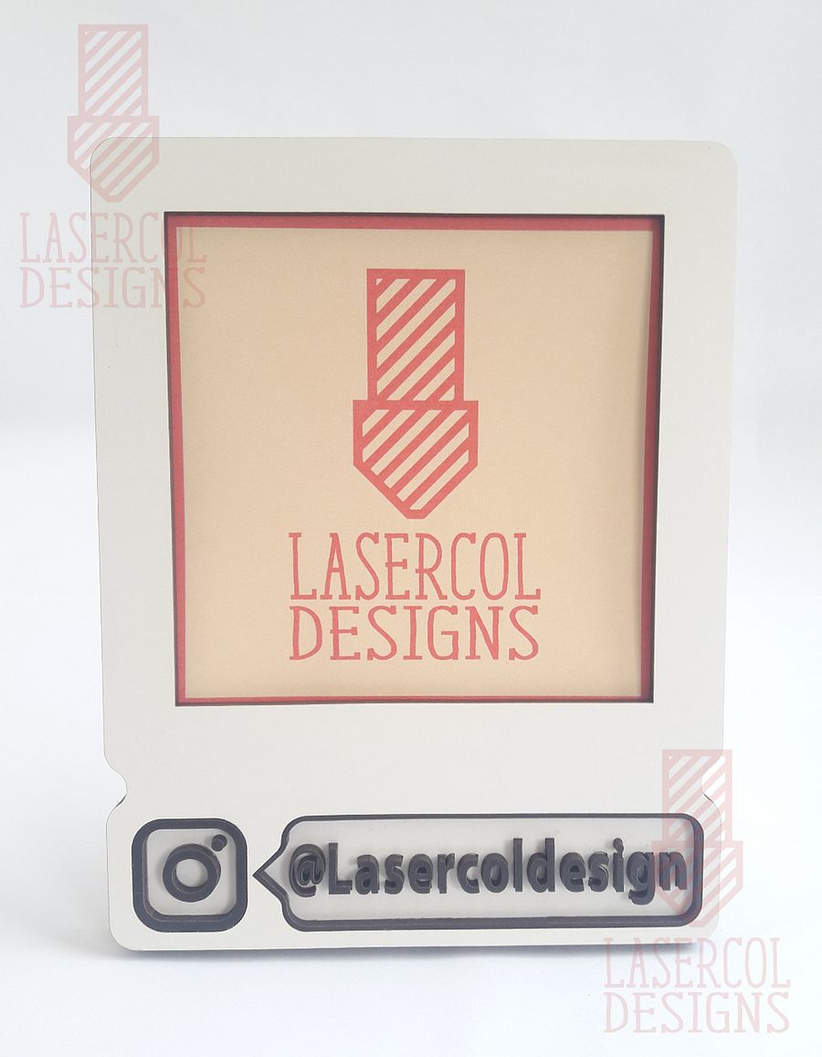Photo frame with Instagram Handle - Laser Cut Files product image (8)