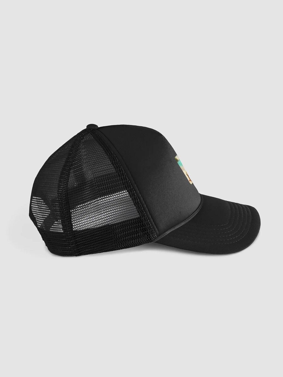 Tropical Paradise Foam Trucker Hat | AI Design young green coconut on the beach product image (4)
