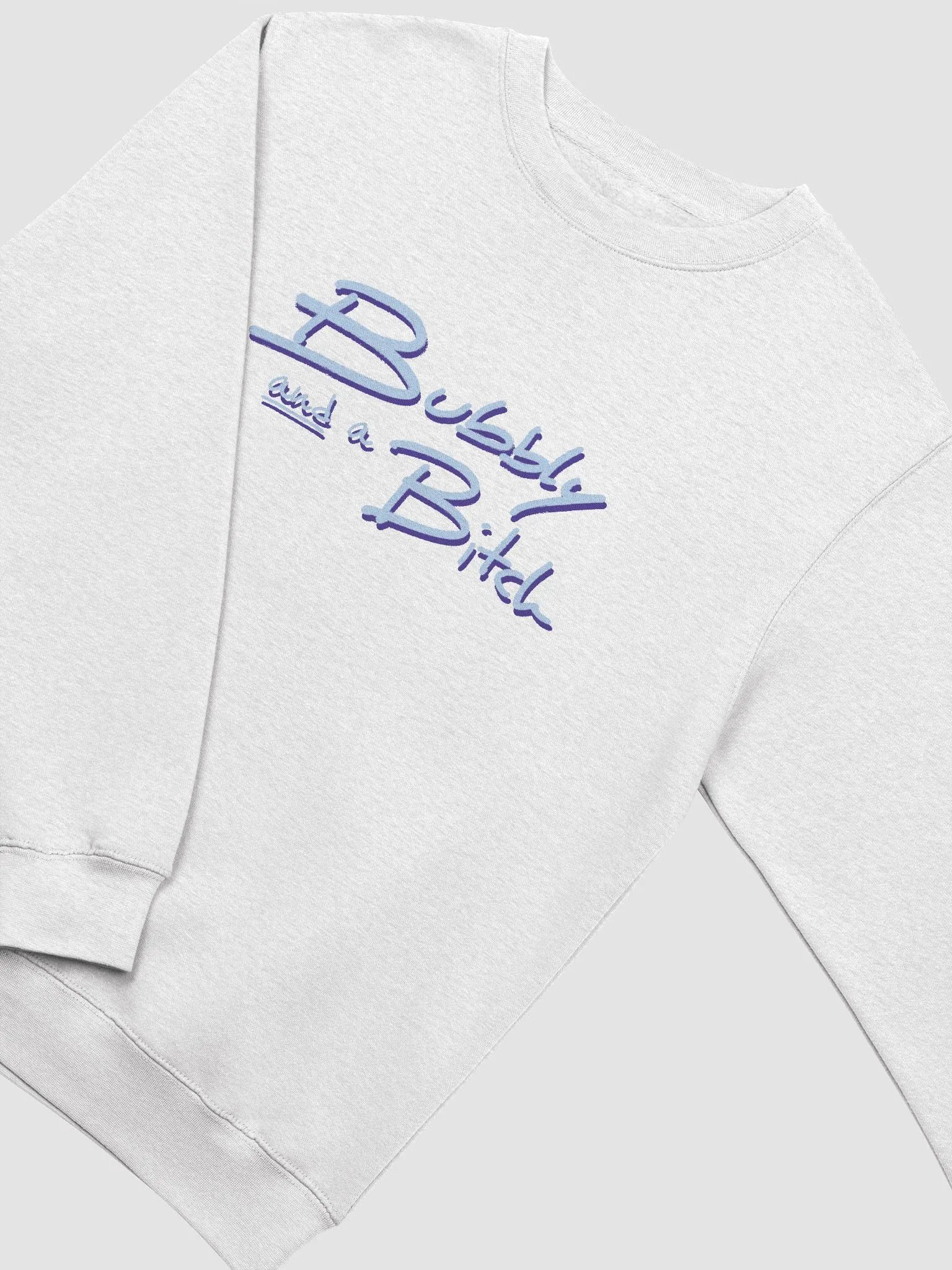Bubbly and a B*tch (blue and purple shadow design) printed crewneck product image (3)