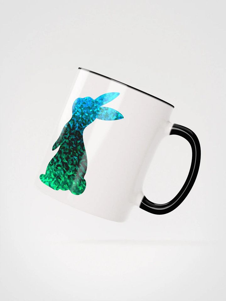 Blue & Green mosaic effect Rabbit Mug product image (2)