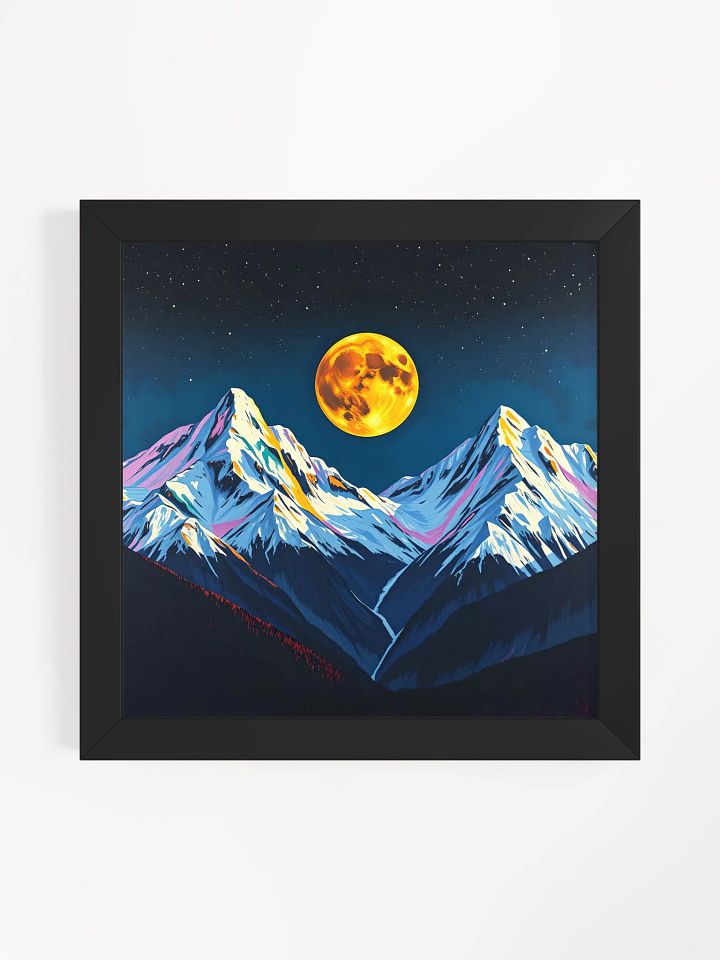 alberta rockies, Vibrant Matte Poster in Ayous Wood Frame product image (4)