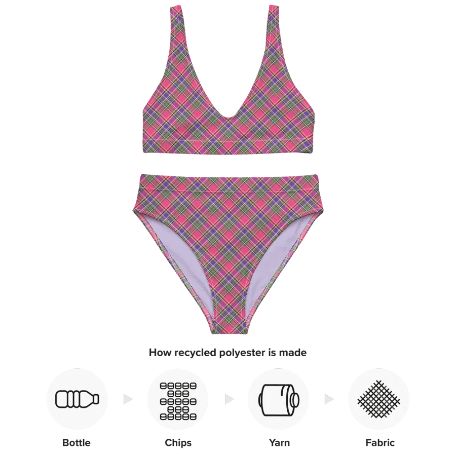Pink and Purple Vintage Plaid Bikini product image (10)