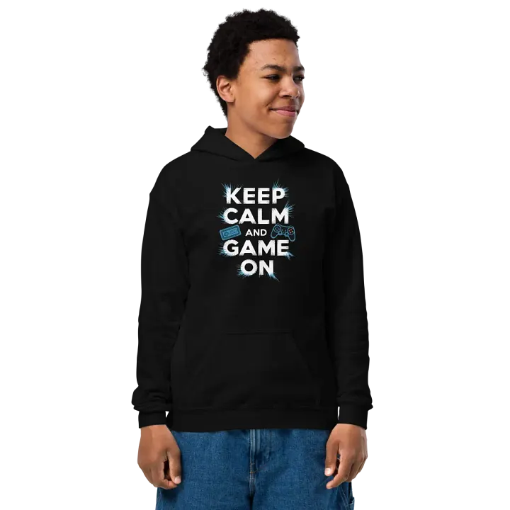 Keep Calm and Game On Youth Hoodie product image (1)