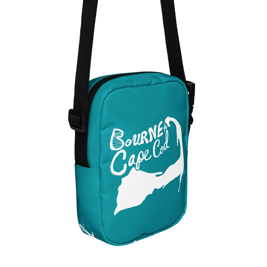 BOURNE to Cape Cod™ | Crossbody Bag | BRN.2C.C.™ | Utility On-the-Go | Coastal Cool Meets Everyday Carry | White Logos on Calm Blue🌊🎒 product image (3)