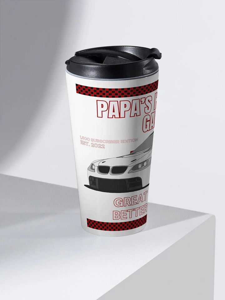PAPA'S HOUSE OF GAME Stainless Steel Travel Mug - Rev up Your Drink! product image (2)