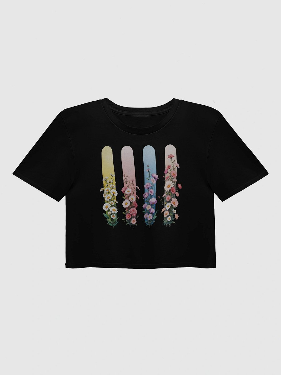 April Vintage Birth Flowers Blooms Crop Top product image (3)