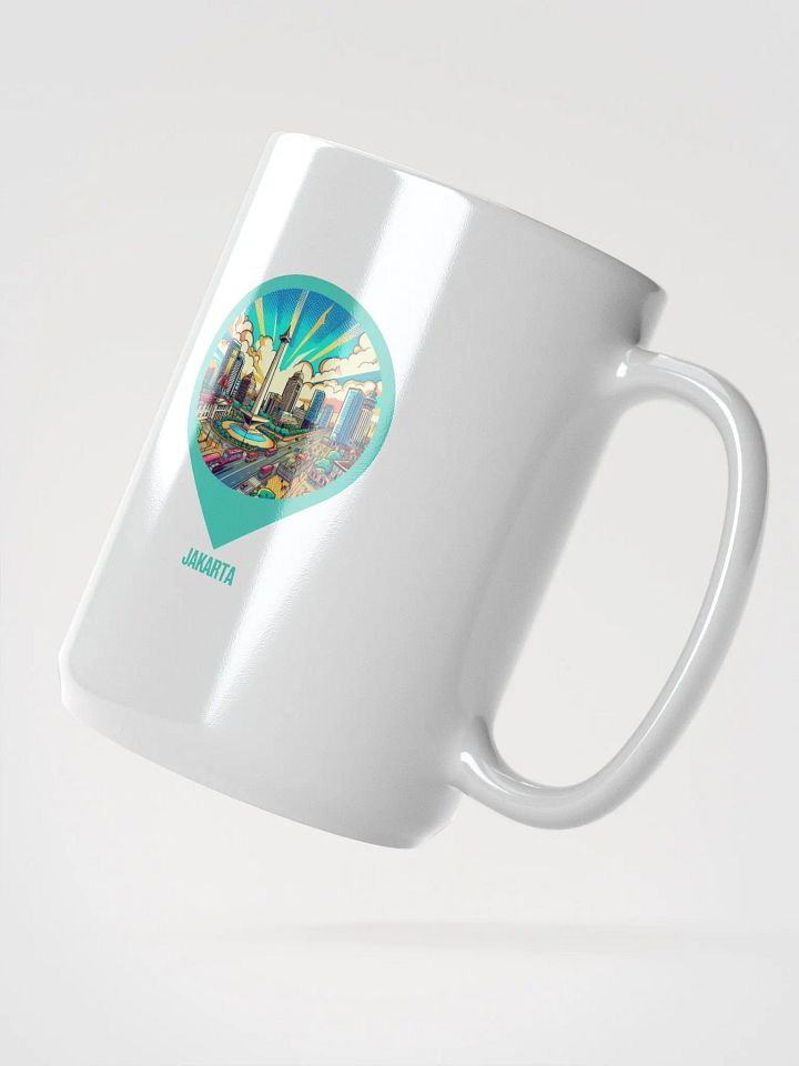 Cityscape Pin Mug | AI Design Jakarta city product image (2)