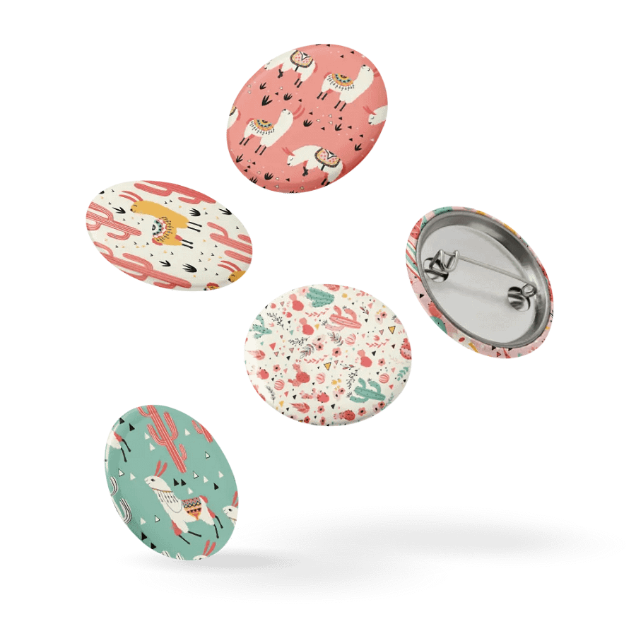 Llama Fiesta Pin Button Set product image (14)