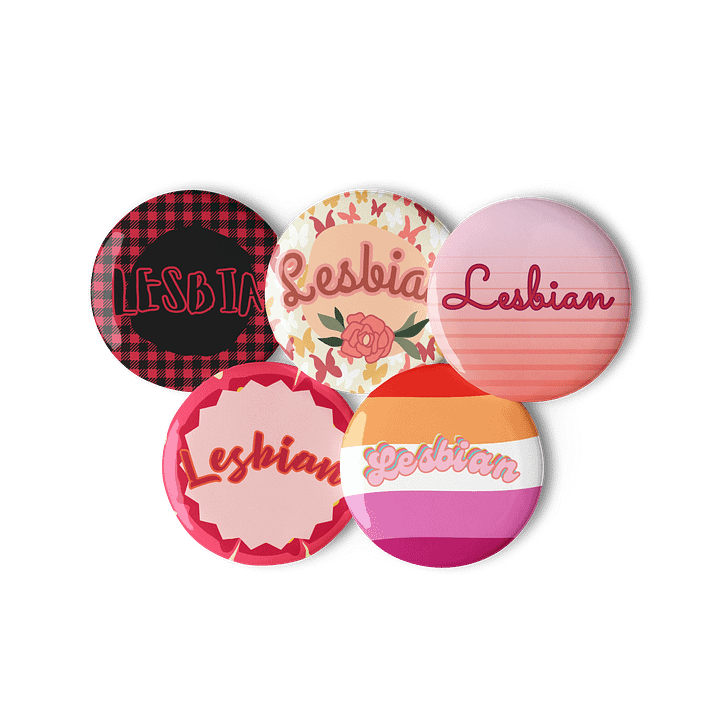 LGBTQIAP2S+ 2025, Curved Lesbian, Assorted Pin Butons product image (3)