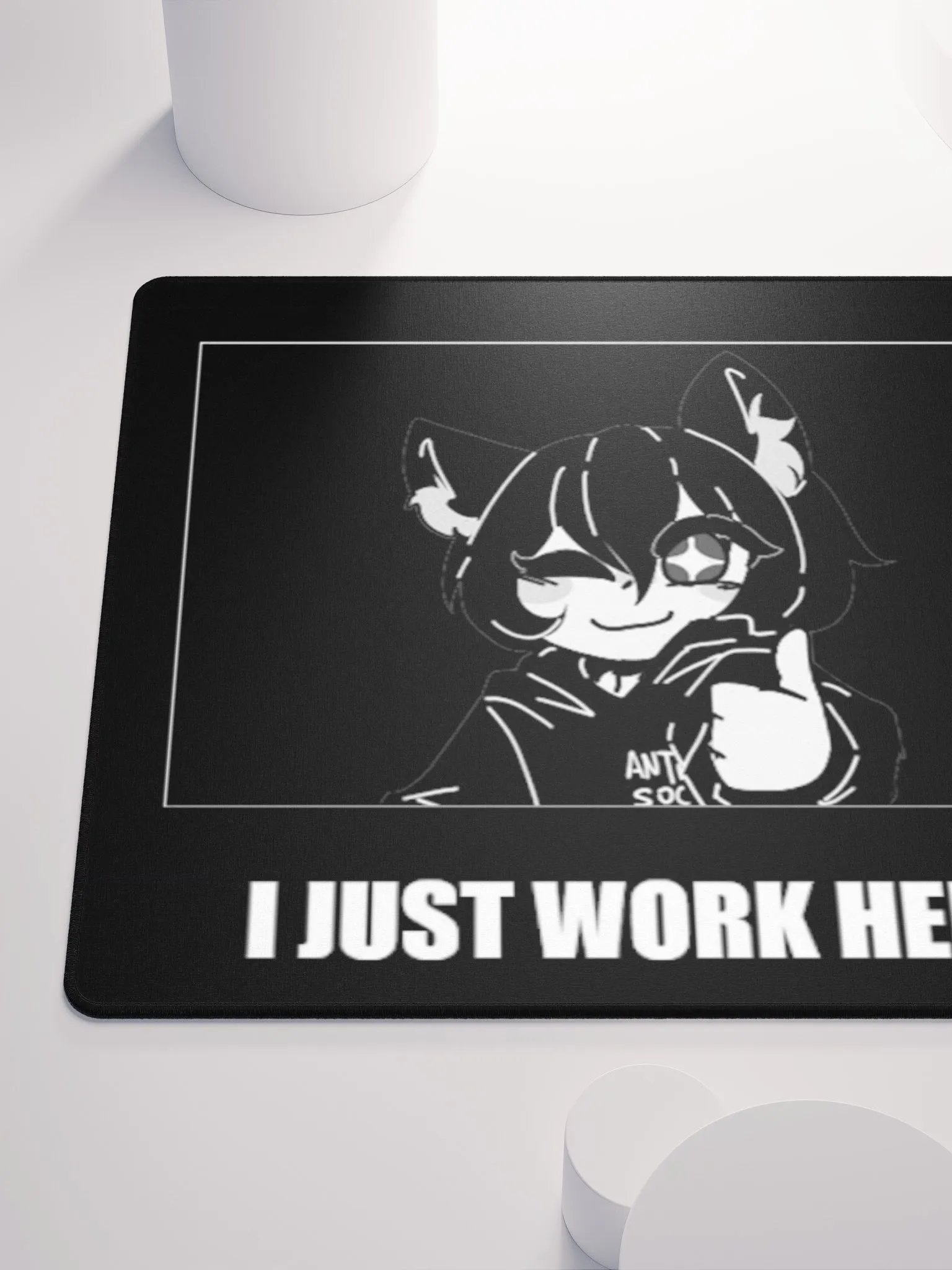 MØRI I JUST WORK HERE GAMING MOUSE PAD product image (6)