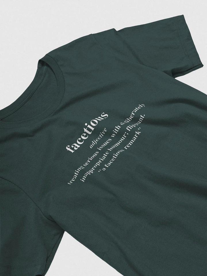 Facetious Tee (White Text) product image (2)
