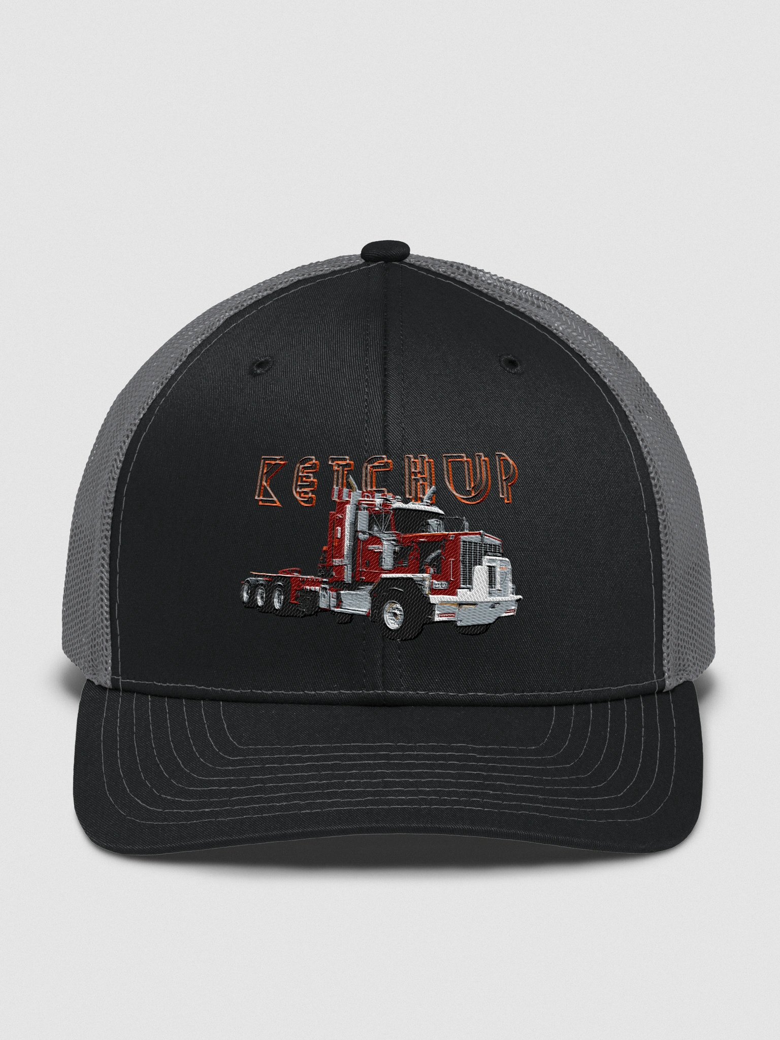 Ketchup Neon Font Trucker Hats product image (1)