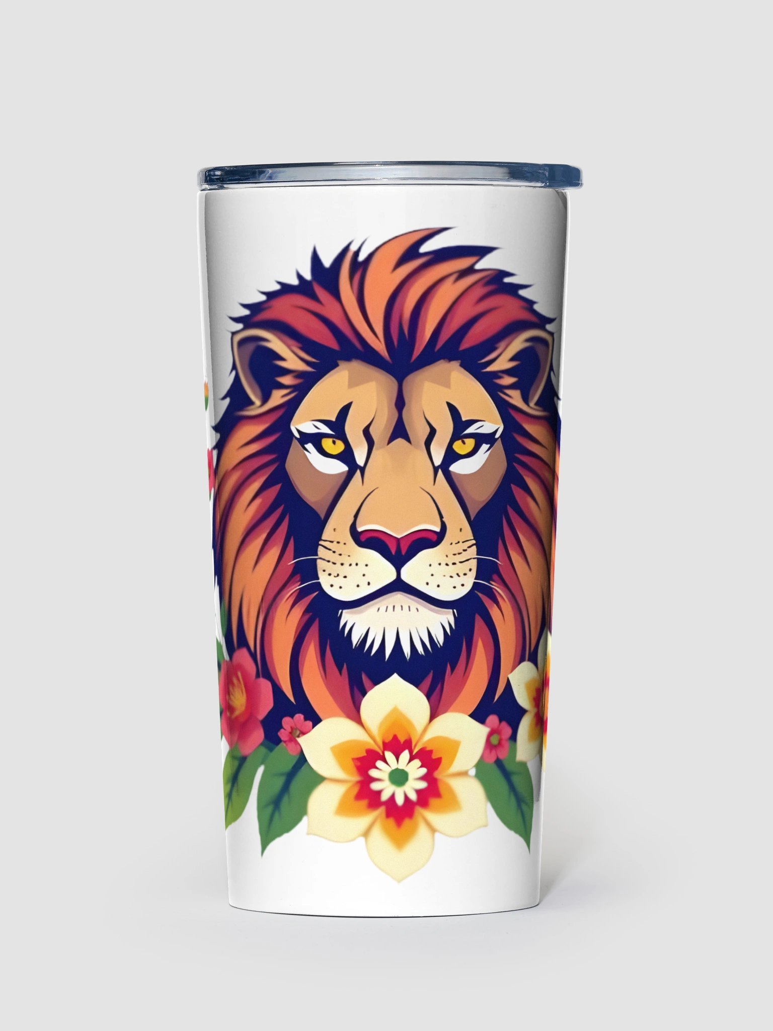 Floral Lion 20oz Stainless Steel Tumbler product image (1)