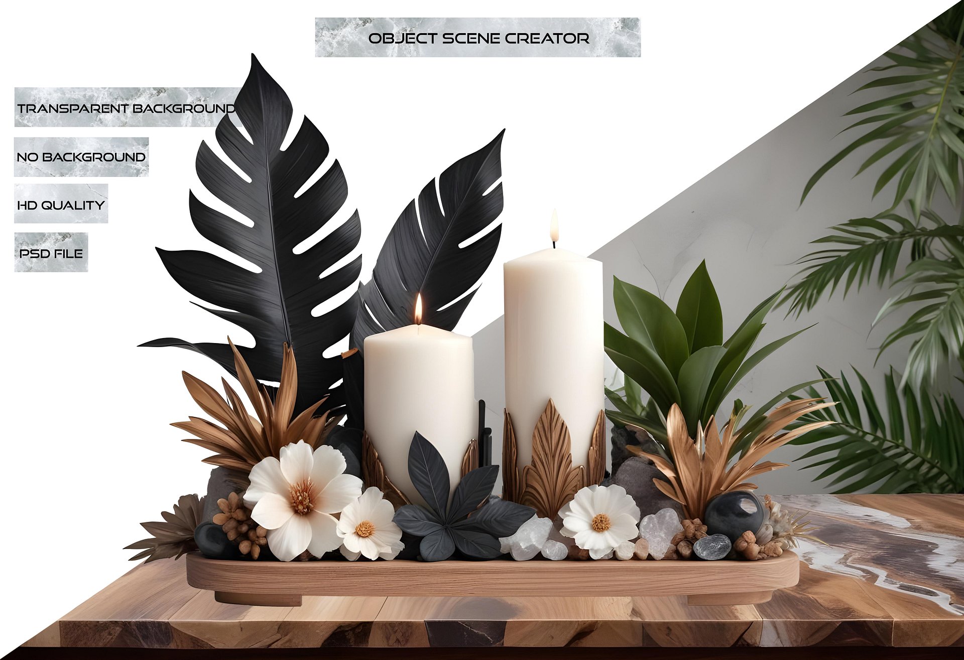 Collection: Dream of Eternity – Art Deco Candle Arrangement product image (2)