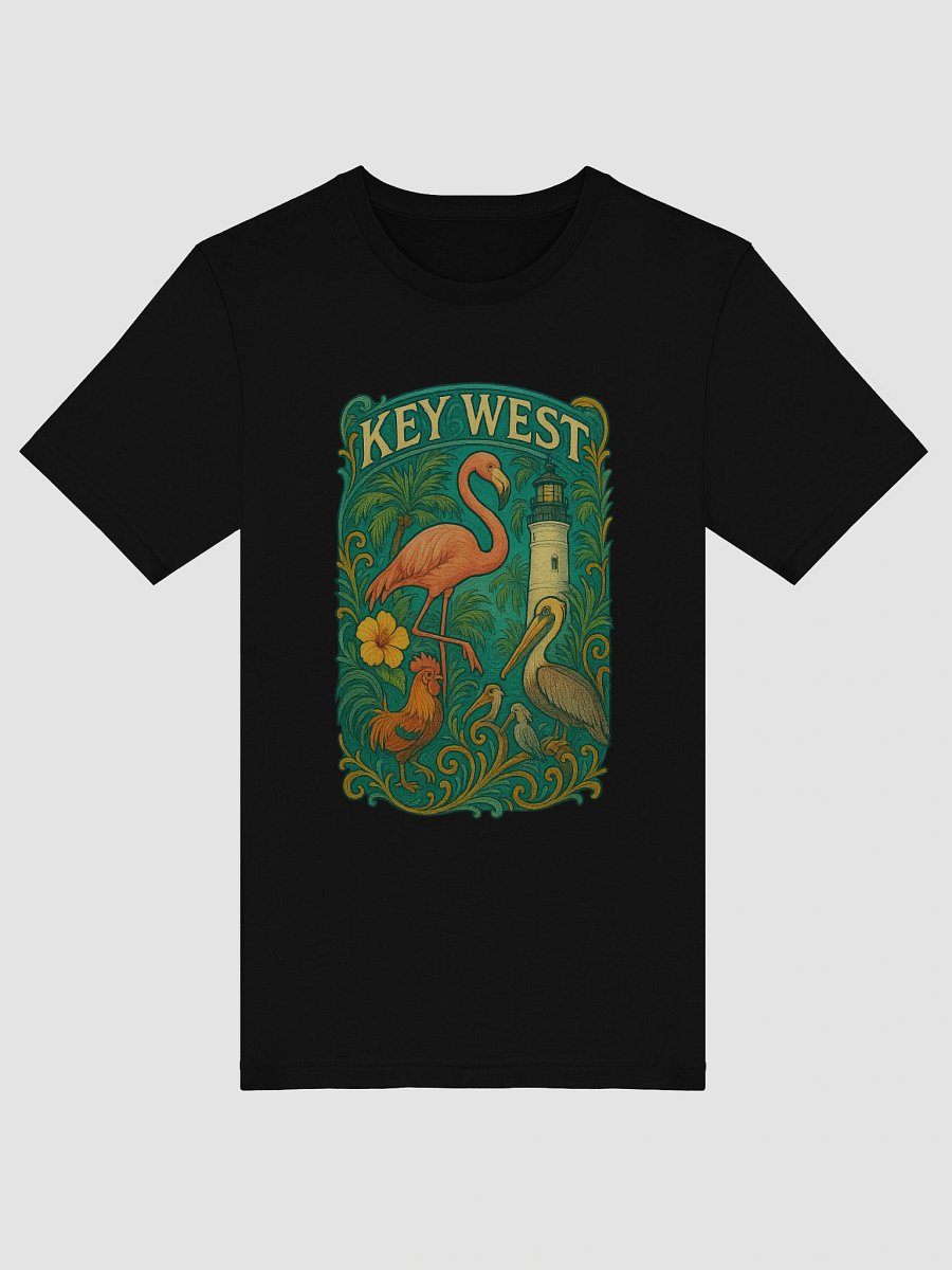 Key West Tropical T-Shirt Ultra Soft Tee with Flamingo, Pelican, Rooster, Lighthouse, and Hibiscus product image (17)