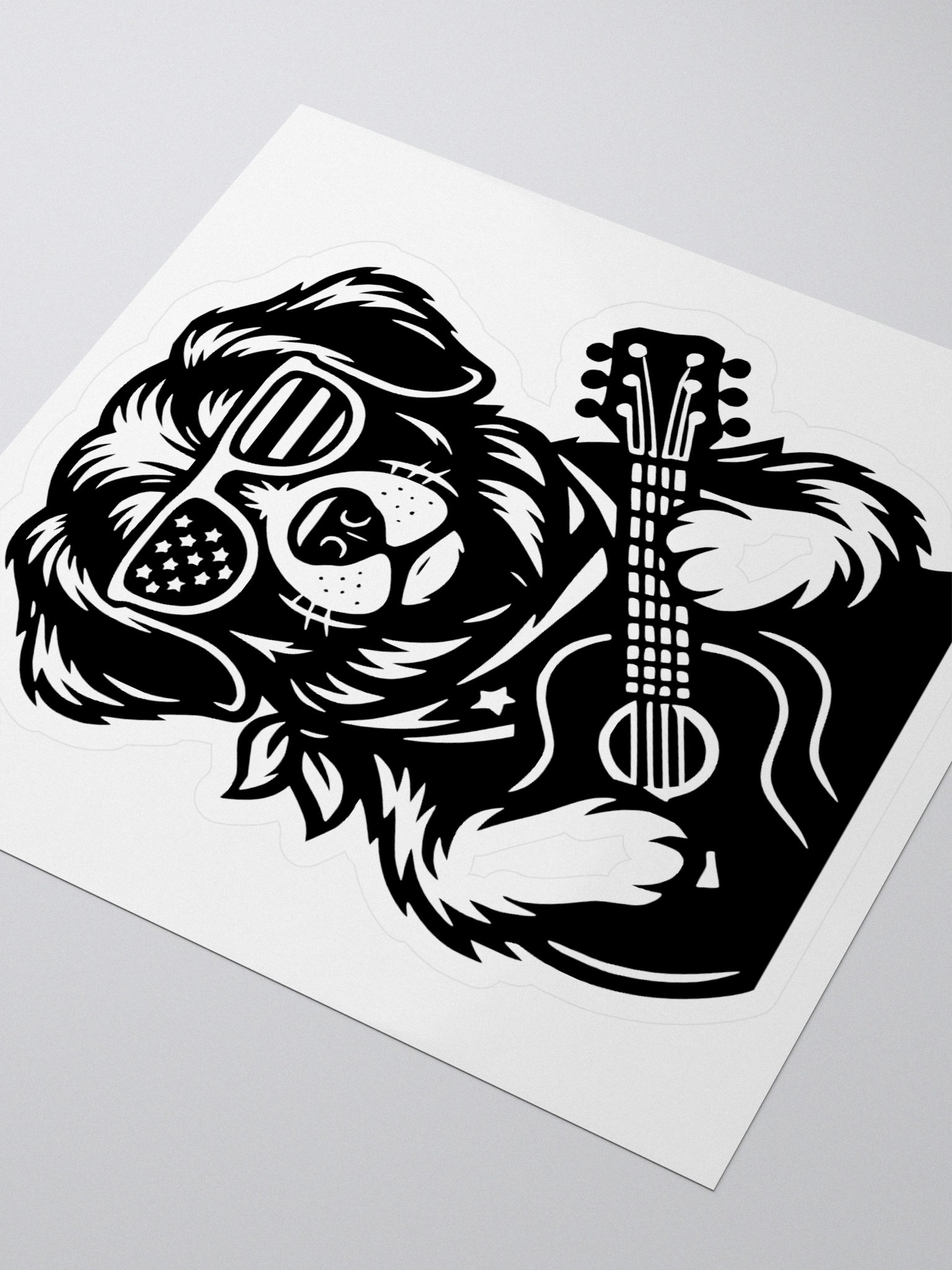Patriotic Pup Rock Tour Look | Border Collie Sticker product image (3)
