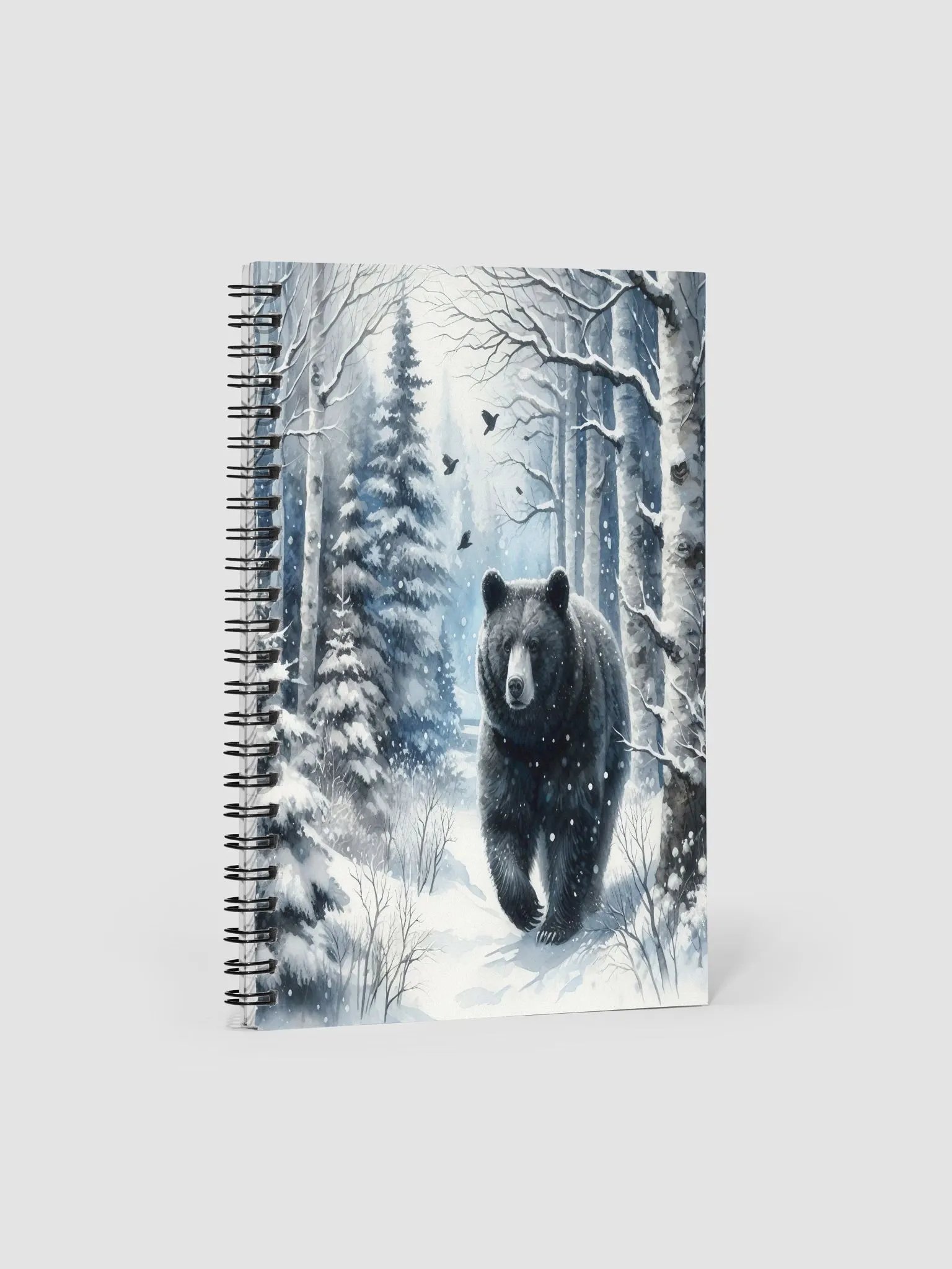 Winter Wonderland Black Bear-Spiral Notebook product image (1)