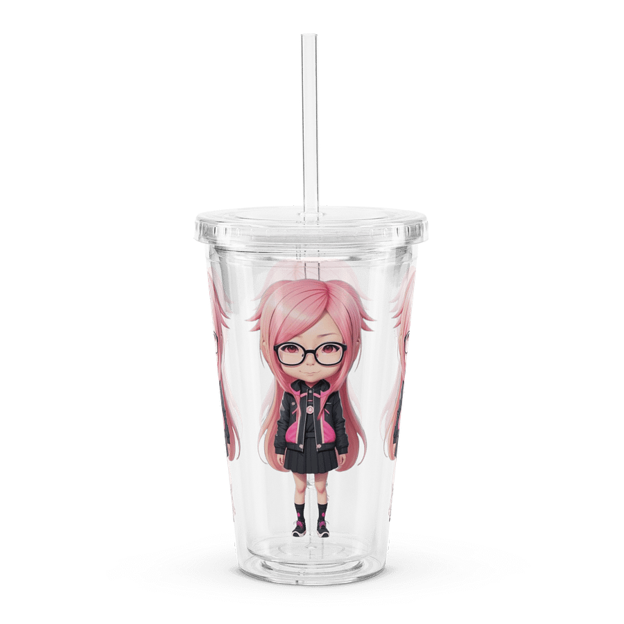 (PINK CHIBI) K Clear Plastic Tumbler product image (3)