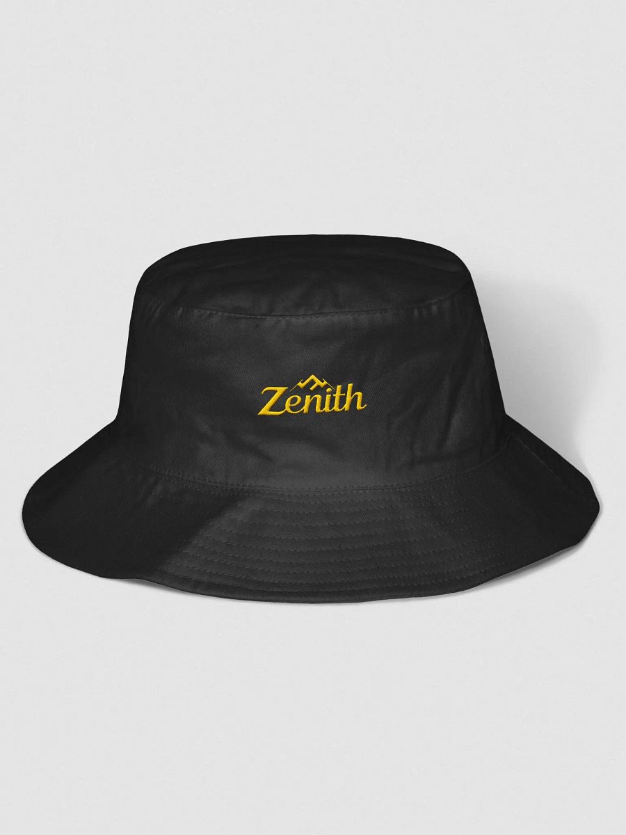 Stylish Black Flexfit Bucket Hat with Yellow 'Zenith' Embroidery product image (3)