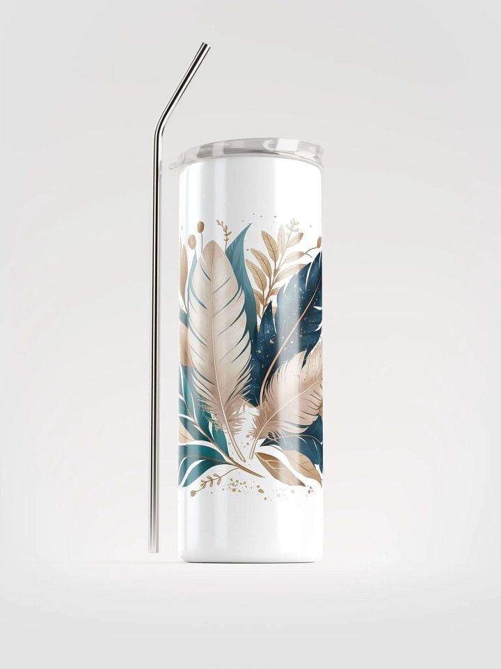 Harmony in Blue Feathered Tumbler product image (1)