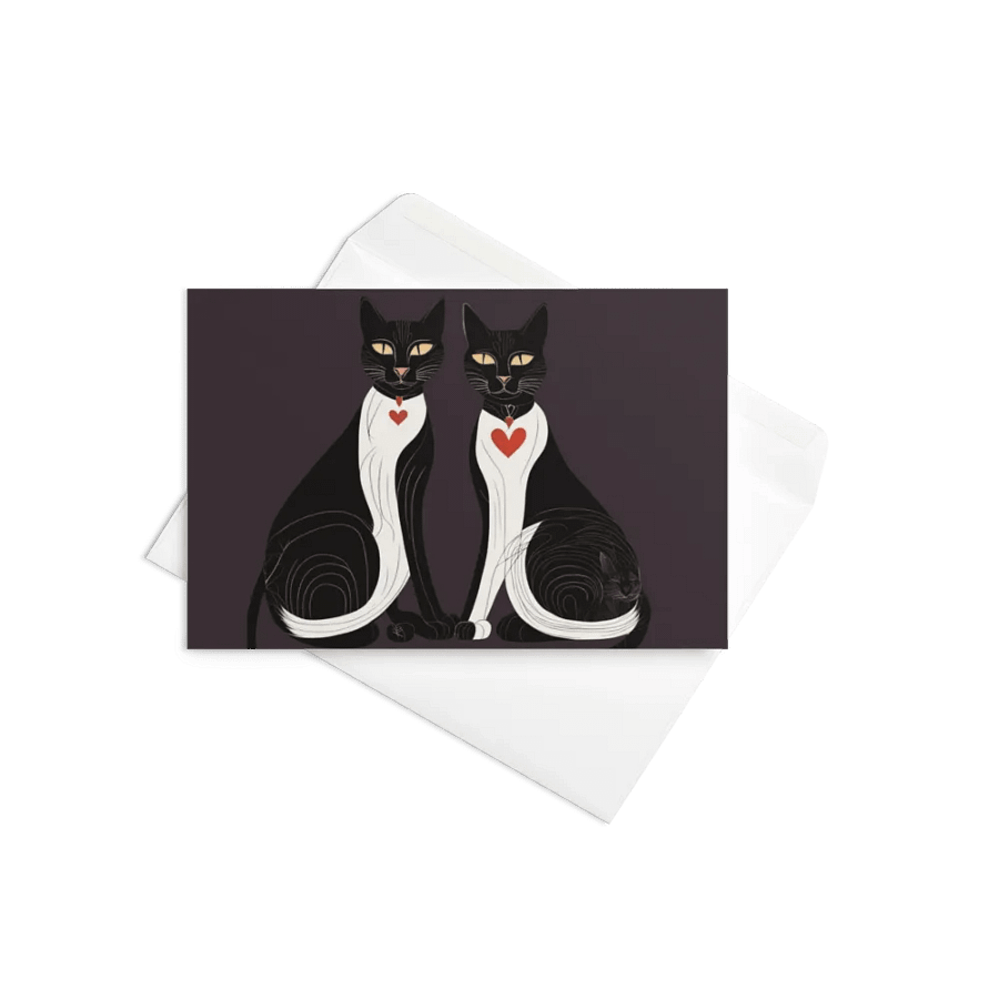 BLACK & WHITE TUXEDO LOVE CATS product image (12)