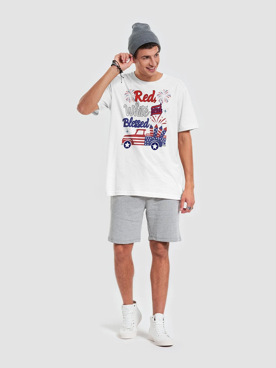 Red, White And Blessed Fireworks T-Shirt product image (7)