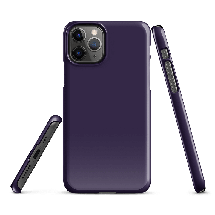 Midnight Violet Black Solid Color iPhone® Glossy Snap Case product image (2)