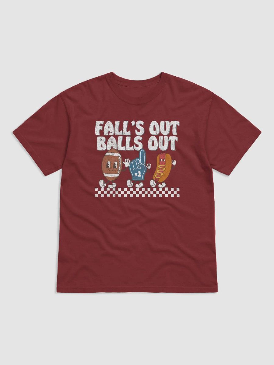 Fall's Out Balls Out Football Season Y2K T-Shirt | Funny Fall and Halloween T-Shirt Design product image (8)